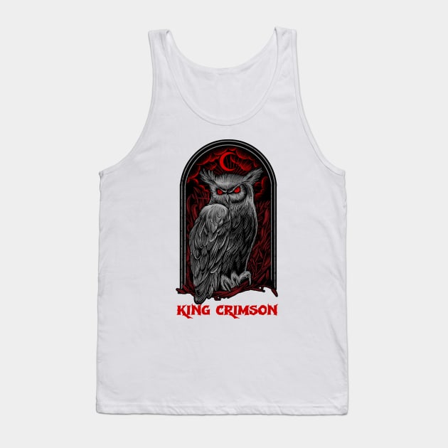 The Moon Owl King Crimson Tank Top by Pantat Kering